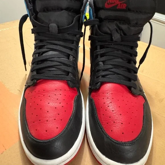 Nike Air Men's Black, Red, and Blue Sneakers - Picture 2 of 16